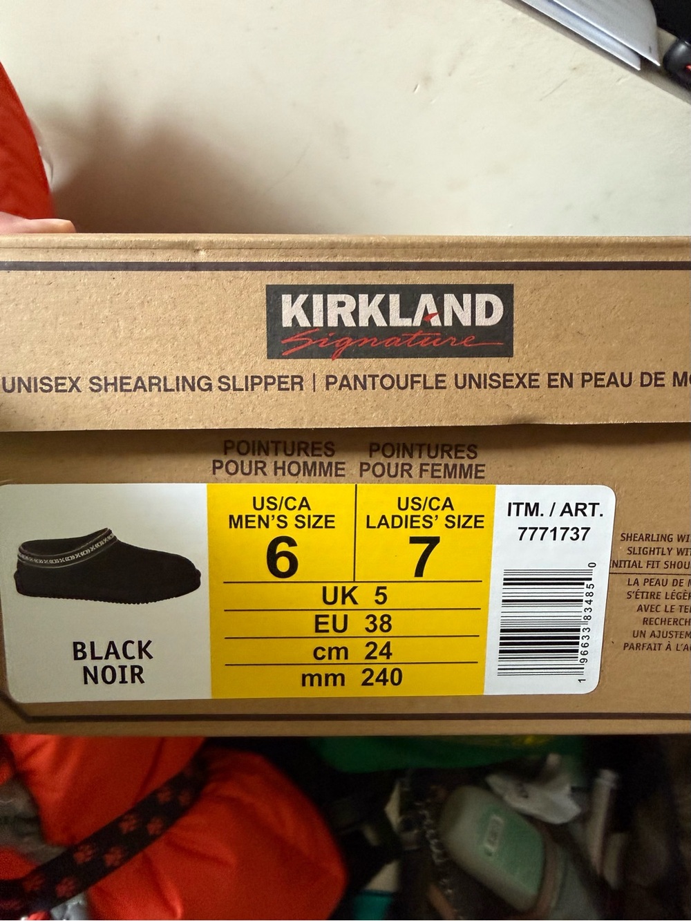 Kirkland Signature Women’s Black Shearling Slippers